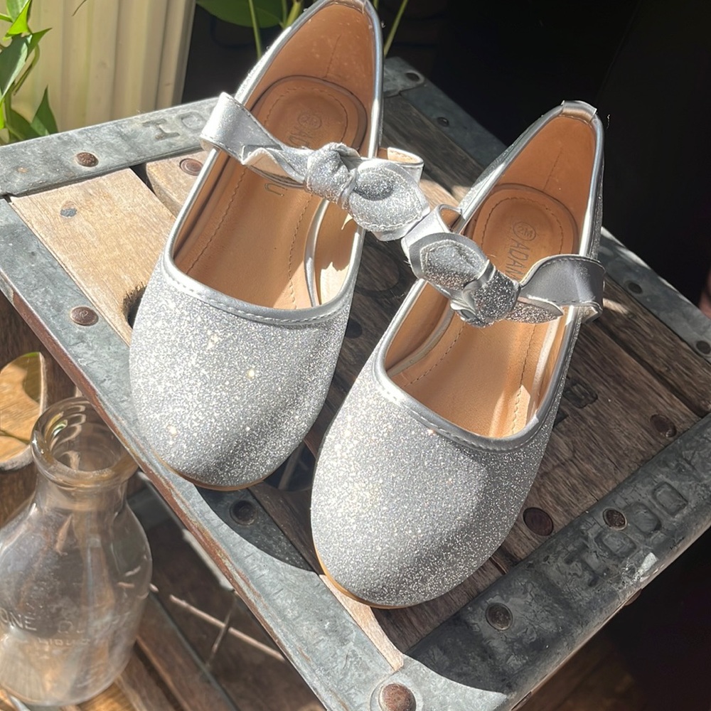 Girls glitter heels size 2
